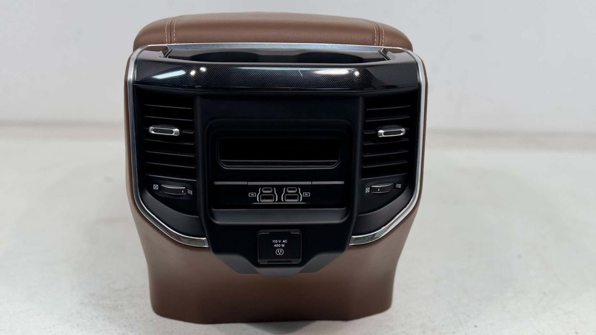 2019 - 2026 Ram 2500 3500 HD Center Console, Brown Leather w/ Logo