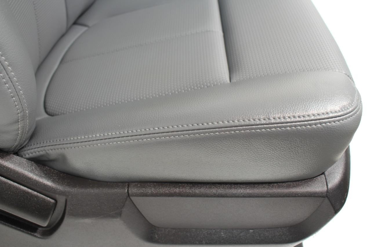 1999 - 2016 Ford Super Duty Front Seats, XLT Steel Gray Vinyl Bench w/ Jumpseat
