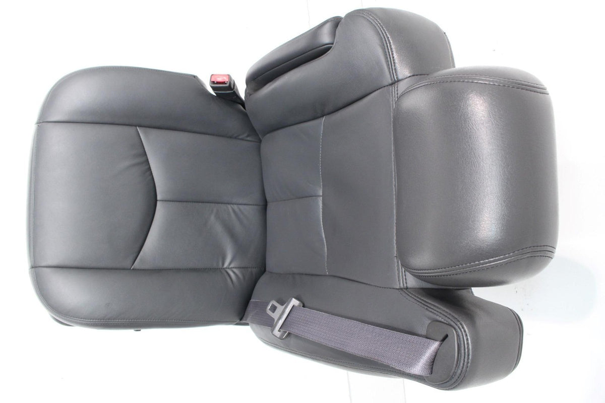 99-06 Sierra Silverado Front Seats, Dark Pewter Leather, Power Lumbar Bolster