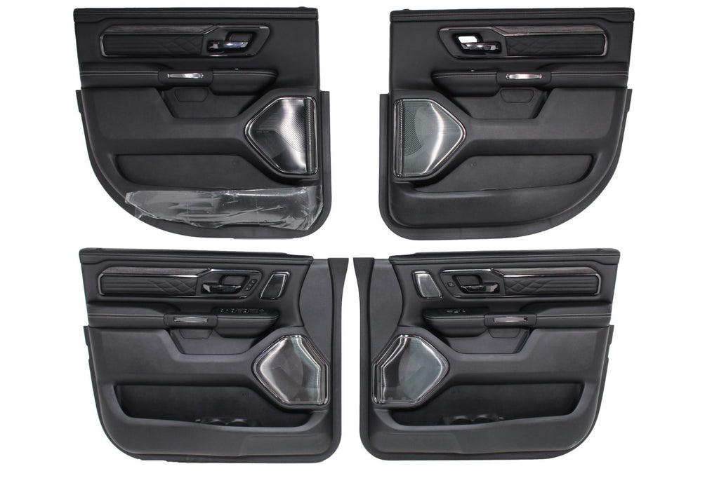 2019-2026 Ram 1500 Door Panels, Crew Cab Limited Black Quilted Leather, 0 MILES