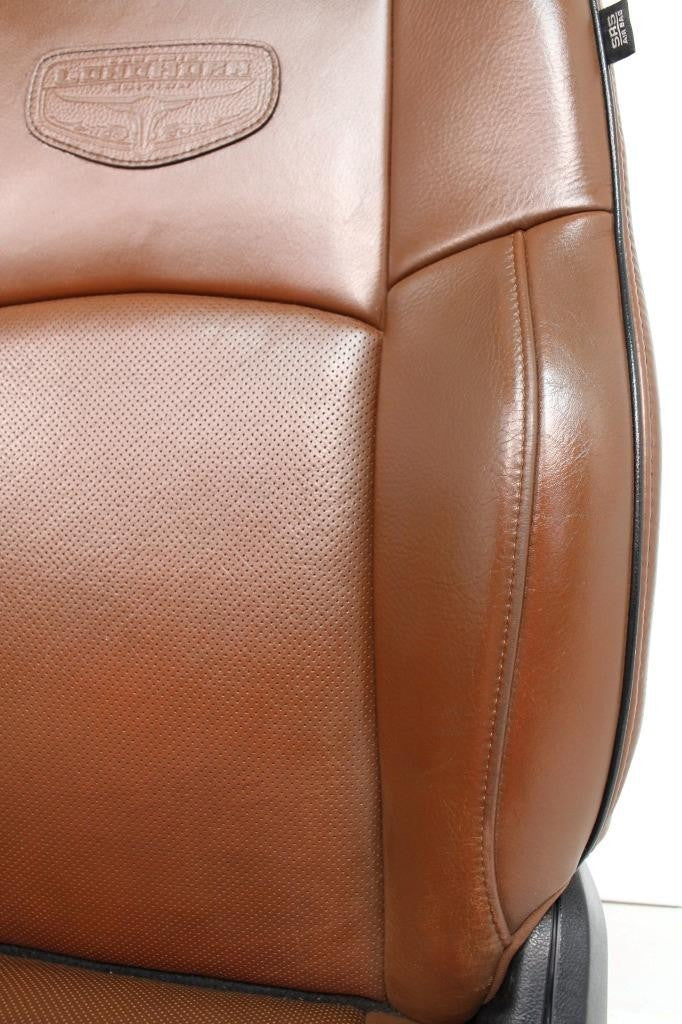 2002 - 2018 Ram Longhorn Seats Set, Crew Cab Cattle Brown Leather Heat & Cool