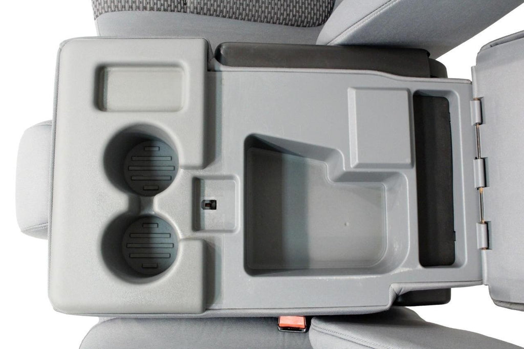 1999 - 2016 Ford Super Duty Front Seats, XL Steel Gray Cloth Bench w/ Jumpseat