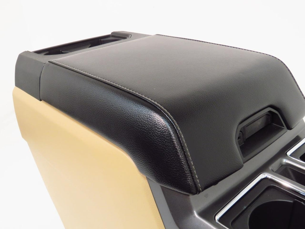 15-22 Ford Truck Center Console & Install Kit w/o Shifter - Tan Leather XLT