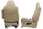 99-10 Ford F250 F350 Excursion Seats Tan Leather Power Front Bench Super Duty