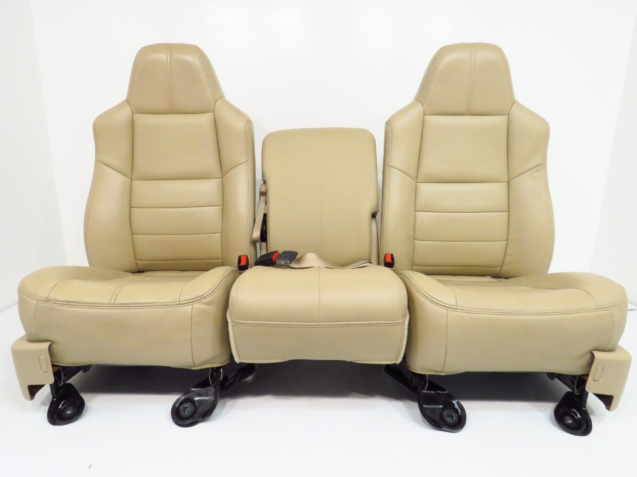 2008 - 2010 Ford Super Duty Front Seats w/ Jump, Lariat Tan Leather Heated Power