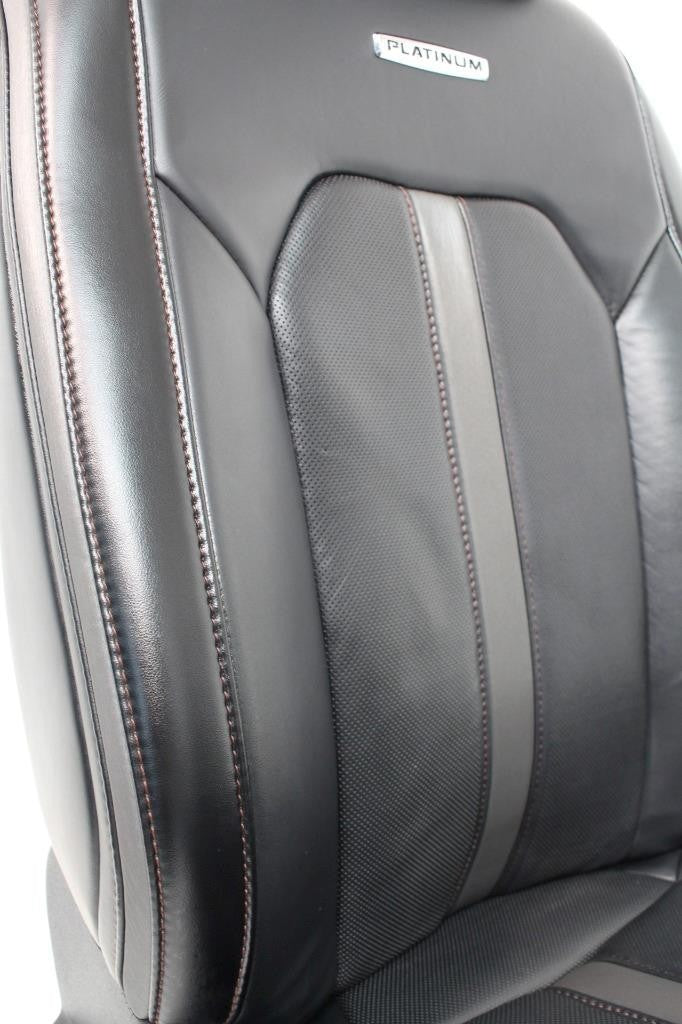 2015 - 2022 Ford F150 Super Duty Platinum Front Seats, Black Leather Heat & Cool