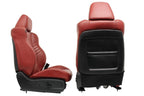 11-23 Dodge Charger SRT Seats, Demonic Red Laguna Leather OEM w/ Power Heat Cool