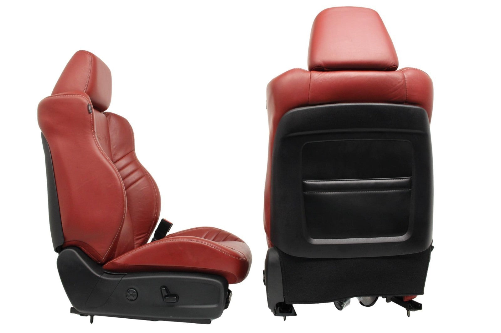 11-23 Dodge Charger SRT Seats, Demonic Red Laguna Leather OEM w/ Power Heat Cool