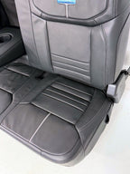 2021 - 2026 Ford F-Series Crew Cab Back Seat, Platinum Black Leather Gray Stripe