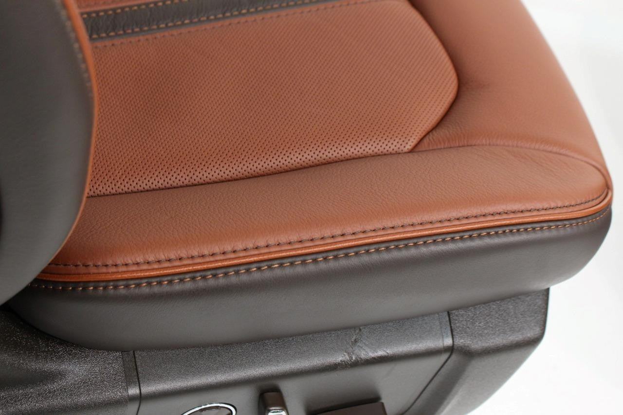 2015 - 2022 Ford F150 Super Duty Front Seats, King Ranch OEM Brown Leather