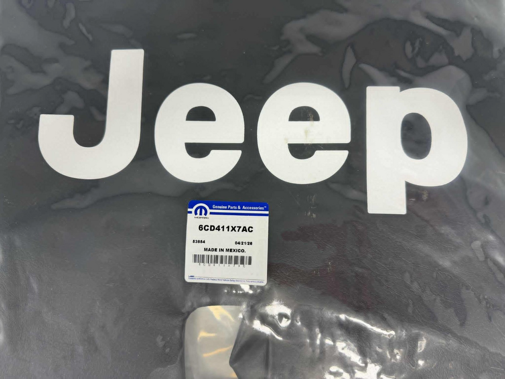 2018 + Jeep Wrangler  Spare Tire Cover 18” 6CD411X7AC Black Leather  w/ Camera