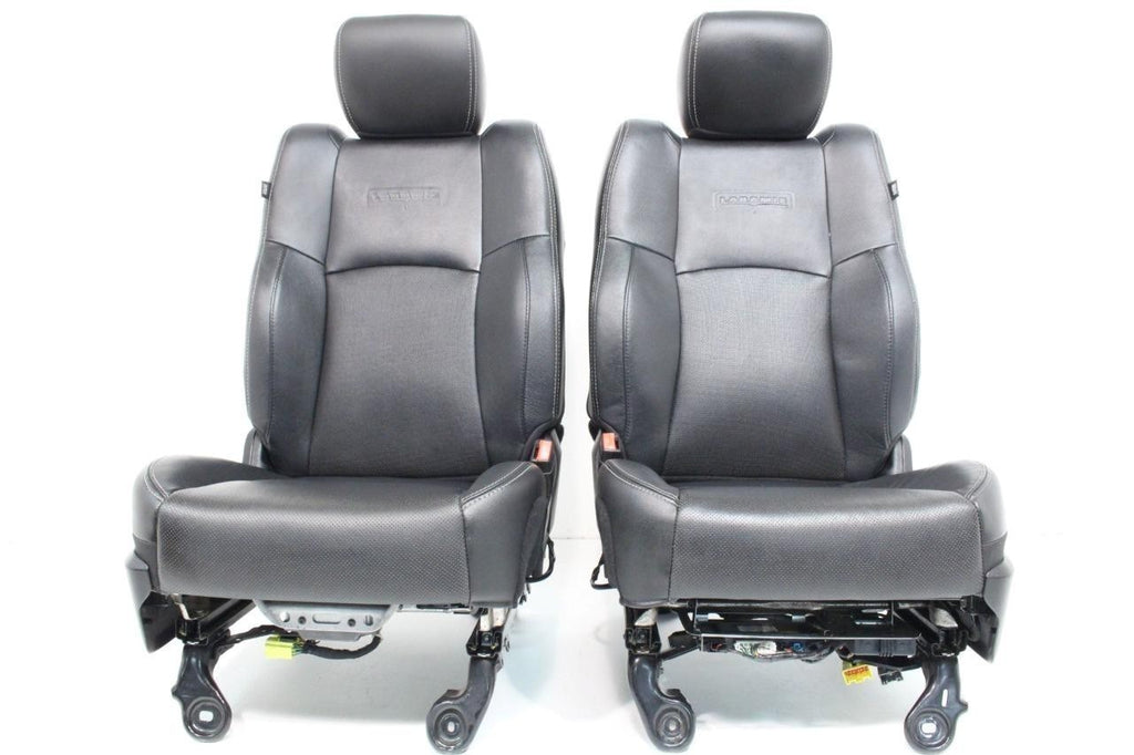 2002 - 2018 Ram Front Seats, Laramie Black Leather Heated Cooled w/ Memory