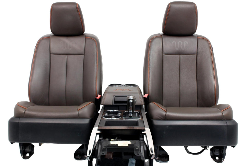 2015 - 2017 Ford Expedition King Ranch Seats 3 Row Set, Mesa Brown Leather OEM