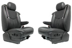 99-07 Sierra Silverado Front Seats, Dark Pewter Leather, Power 2-Way Lumbar