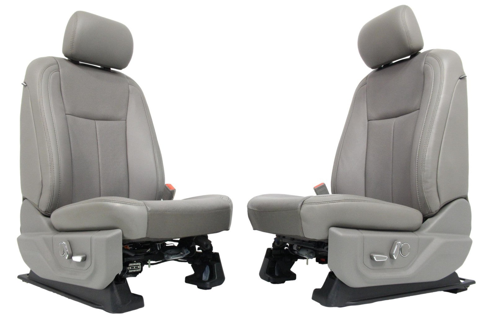 2015 - 2022 Ford F150 Super Duty Front Seats Lariat Gray Leather Heat Ventilated