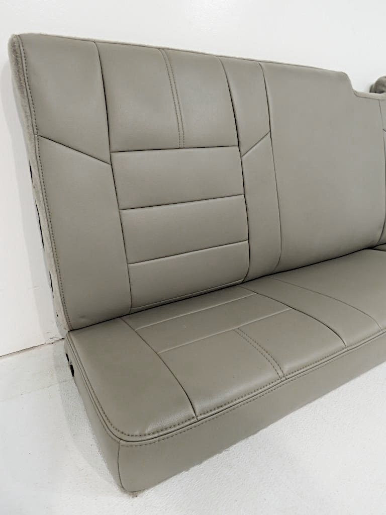 2008 - 2010 Ford Super Duty Supercab Ext Cab Rear Seats,  Stone Gray Leather OEM