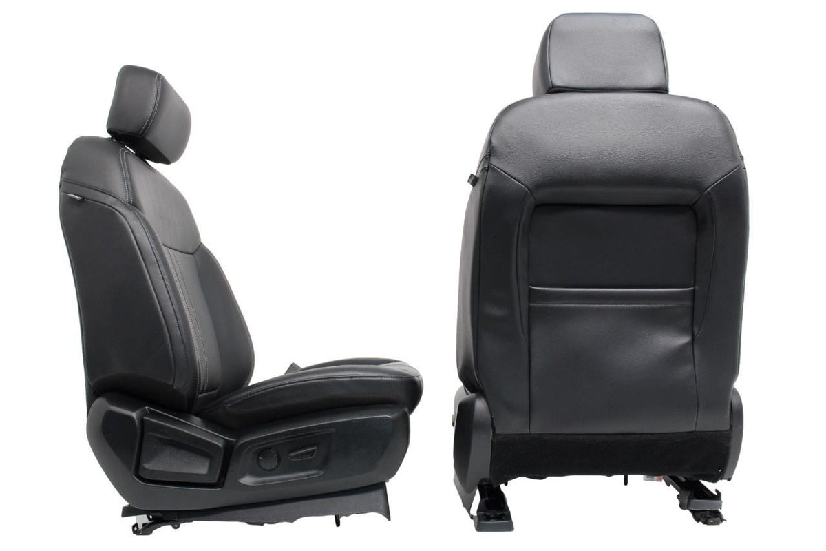 2019 - 2023 Ford Ranger Seat Set, Lariat Heated Black Leather Front & Rear OEM