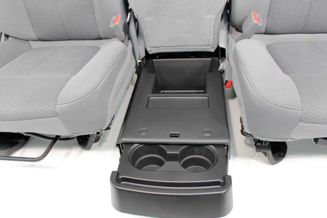 2009 - 2014 Ford F150 Front Seats w/ Jump Seat, XLT Gray Cloth w/ Power Driver
