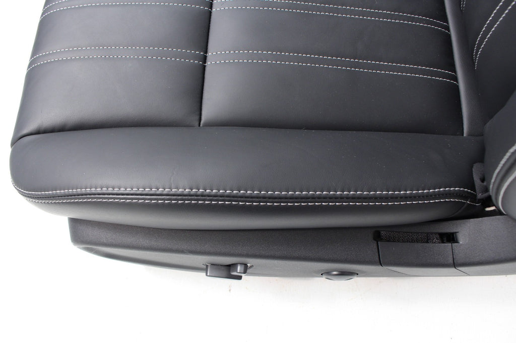 2011 - 2023 Chrysler 300 S Black Leather Front Seats, White Stitching, Heated