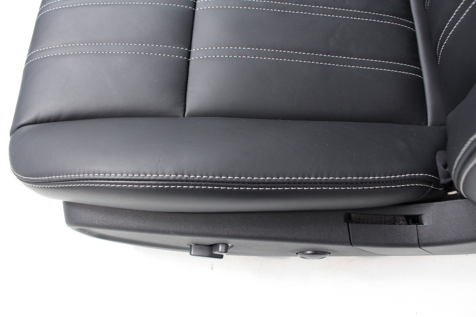 2011 - 2023 Chrysler 300 S Black Leather Front Seats, White Stitching, Heated