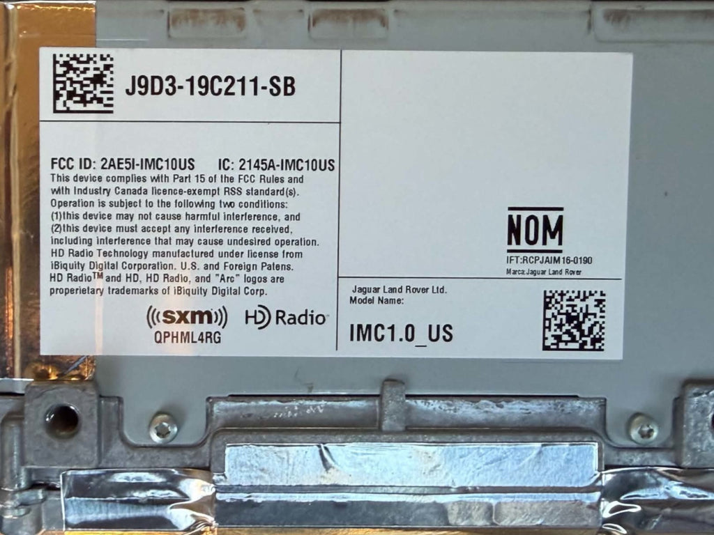 2018-2020 Land Rover Range Rover Radio Amplifier IMC OEM J9D3-19C211-SB