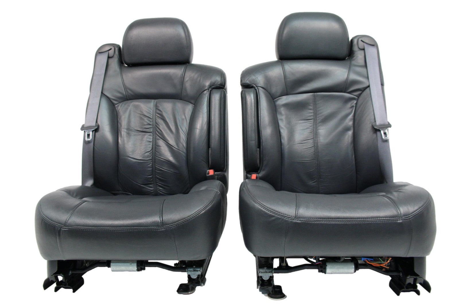1999 - 2002 GMC Sierra Chevy Silverado Seats, Graphite Off-Black Leather, Power