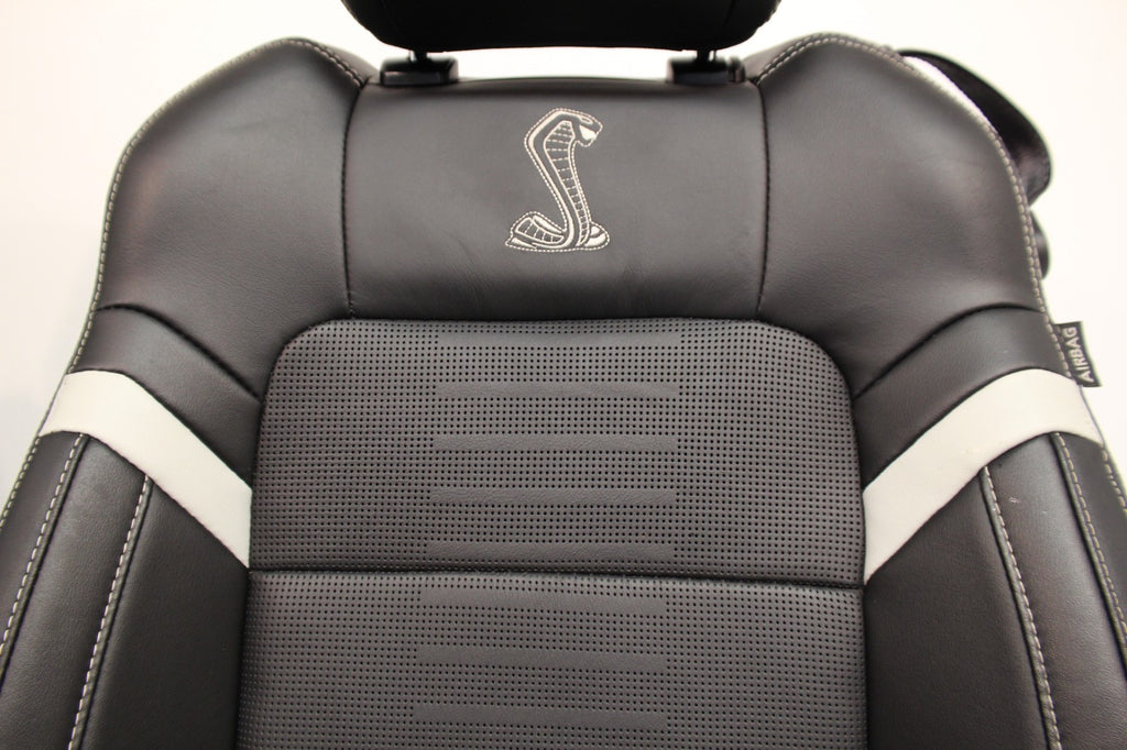 2015-2023 Ford Mustang Seats Set, Shelby GT500 Coupe Black Leather Heated Cooled