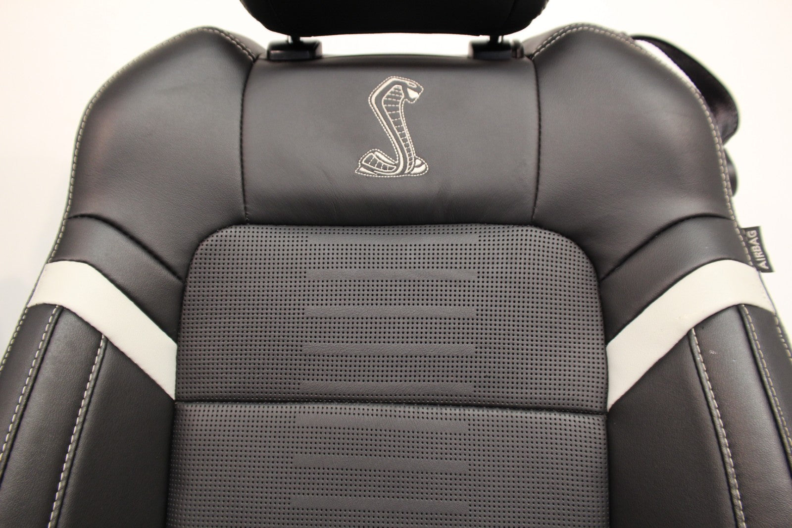 2015-2023 Ford Mustang Seats Set, Shelby GT500 Coupe Black Leather Heated Cooled