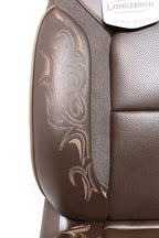 2019 - 2025 Ram 1500 Longhorn Saddle Leather Heated & Cooled Front Seats Takeout