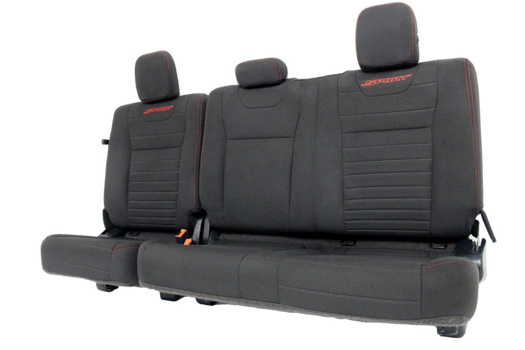 2015 - 2022 Ford F150 Super Duty Seats Set Ext Cab, XLT Sport Black Cloth Power