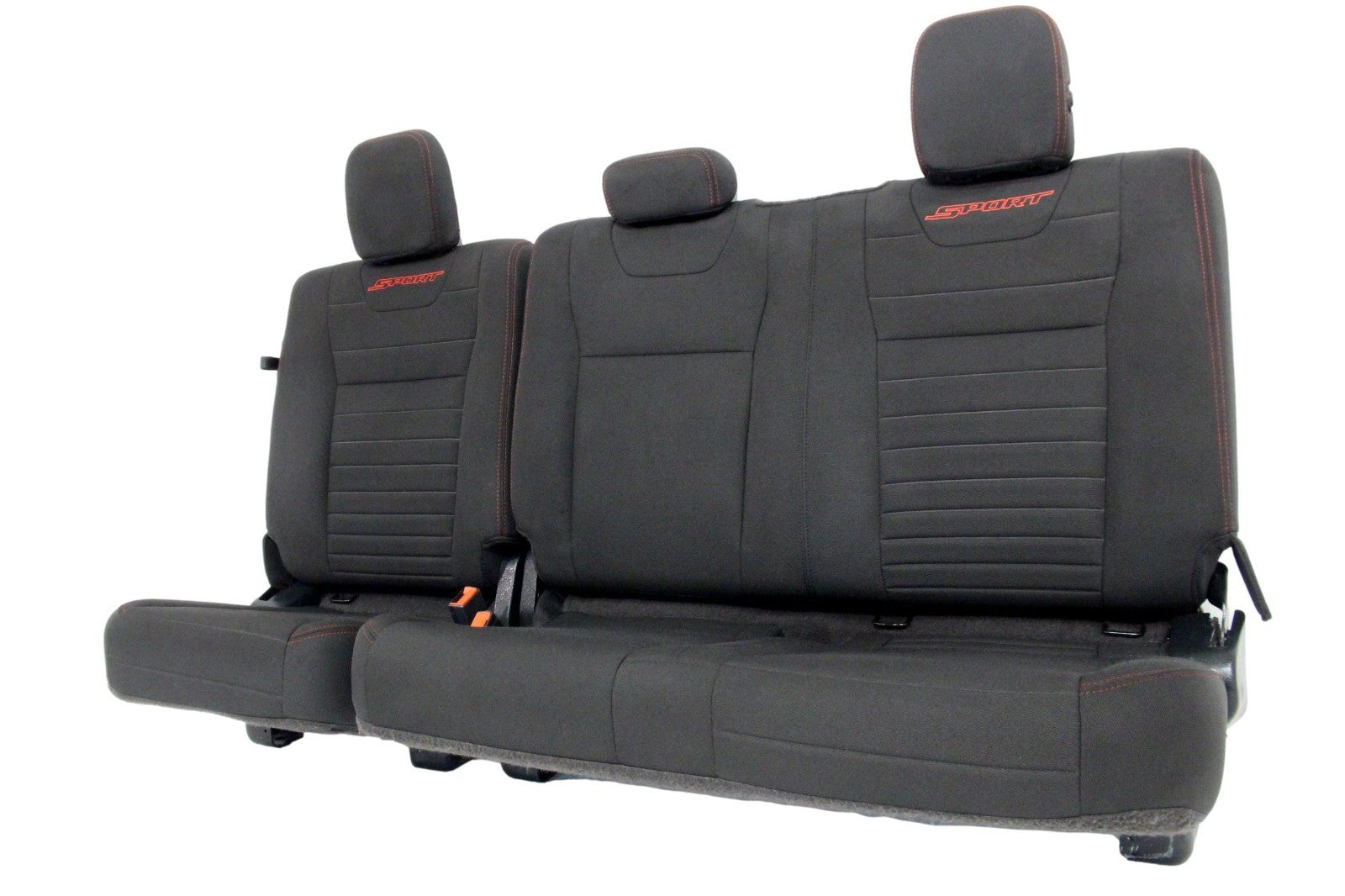 2015 - 2022 Ford F150 Super Duty Seats Set Ext Cab, XLT Sport Black Cloth Power