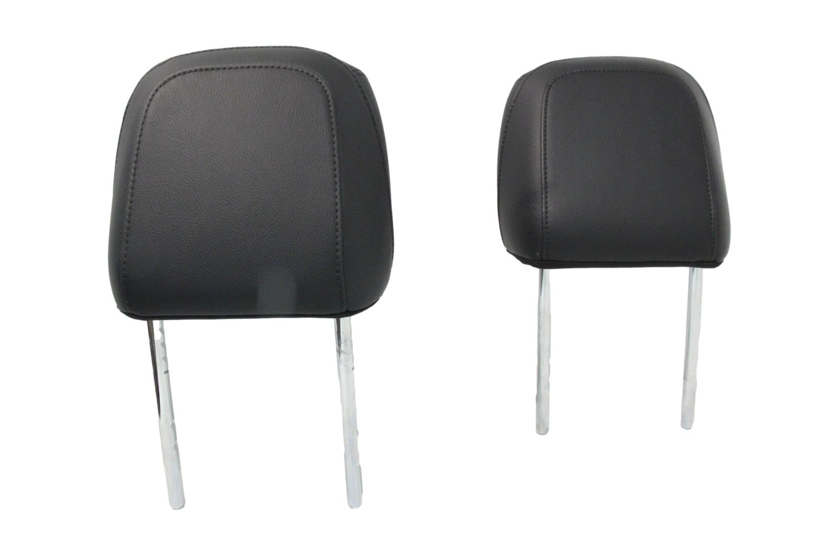 18-25 Jeep Wrangler Gladiator Front Seat Headrests, Black Leather Black Stitch