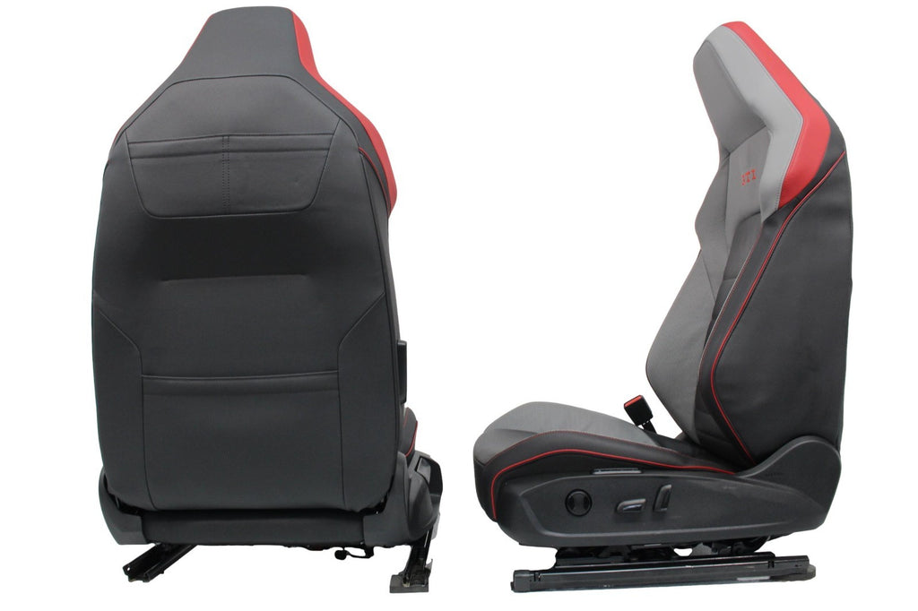 2022 - 2025 VW Golf GTI Mk 8.5 Seats Set Two-Tone Leather Black Gray Heat Cool