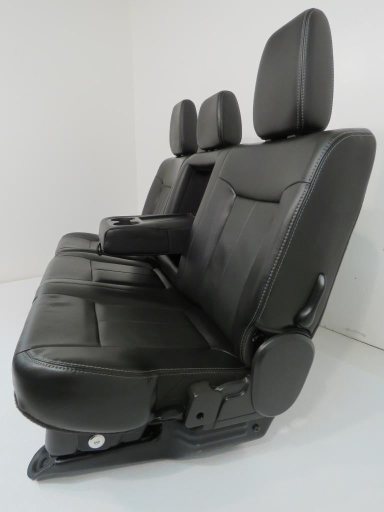 1999-2016 Ford Super Duty Rear Seats , Crew Cab Lariat Black Leather 60/40 Bench