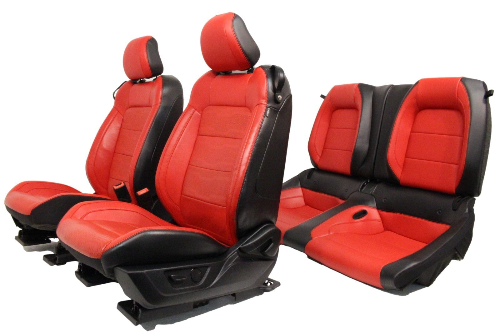 2015 - 2023 Ford Mustang Seats Set, GT Premium Coupe - Showstopper Red Leather