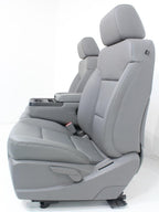 2014 - 2019 Sierra Chevy Silverado Front Seats Set, Work Truck Bench Gray Vinyl