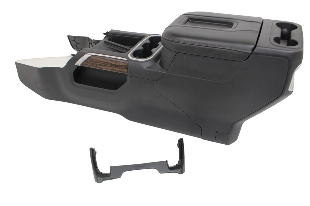 2019 - 2023 GMC Sierra Chevy Silverado Center Console, Black w/ Woodgrain OEM