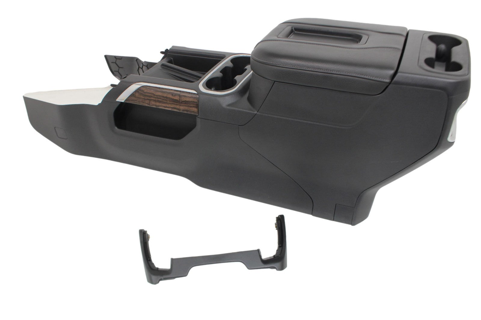 2019 - 2023 GMC Sierra Chevy Silverado Center Console, Black w/ Woodgrain OEM