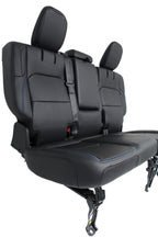2018-2025 Jeep JL JLU 4xE Wrangler Seats, Black Nappa Leather w Surf Blue Stitch