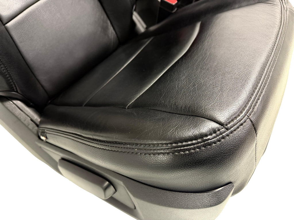 2002 - 2018 Dodge Ram Seats Set, Crew Cab Katzkin Black Leather Powered Heated