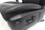 2018 - 2026 Jeep Wrangler Seats Set, JKU 4Dr Rubicon Black Nappa Leather w/ Red
