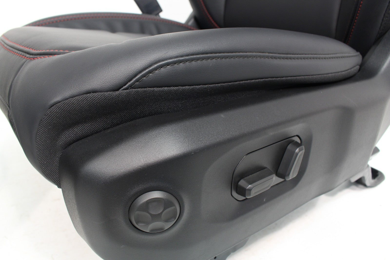 2018 - 2026 Jeep Wrangler Seats Set, JKU 4Dr Rubicon Black Nappa Leather w/ Red