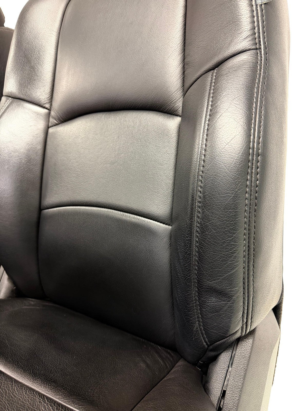 2002 - 2018 Dodge Ram Seats Set, Crew Cab Katzkin Black Leather Powered Heated