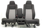 1998 - 2009 Ford Ranger Seats, 60-40 Split Bench, Black Gray Cloth, Extended Cab