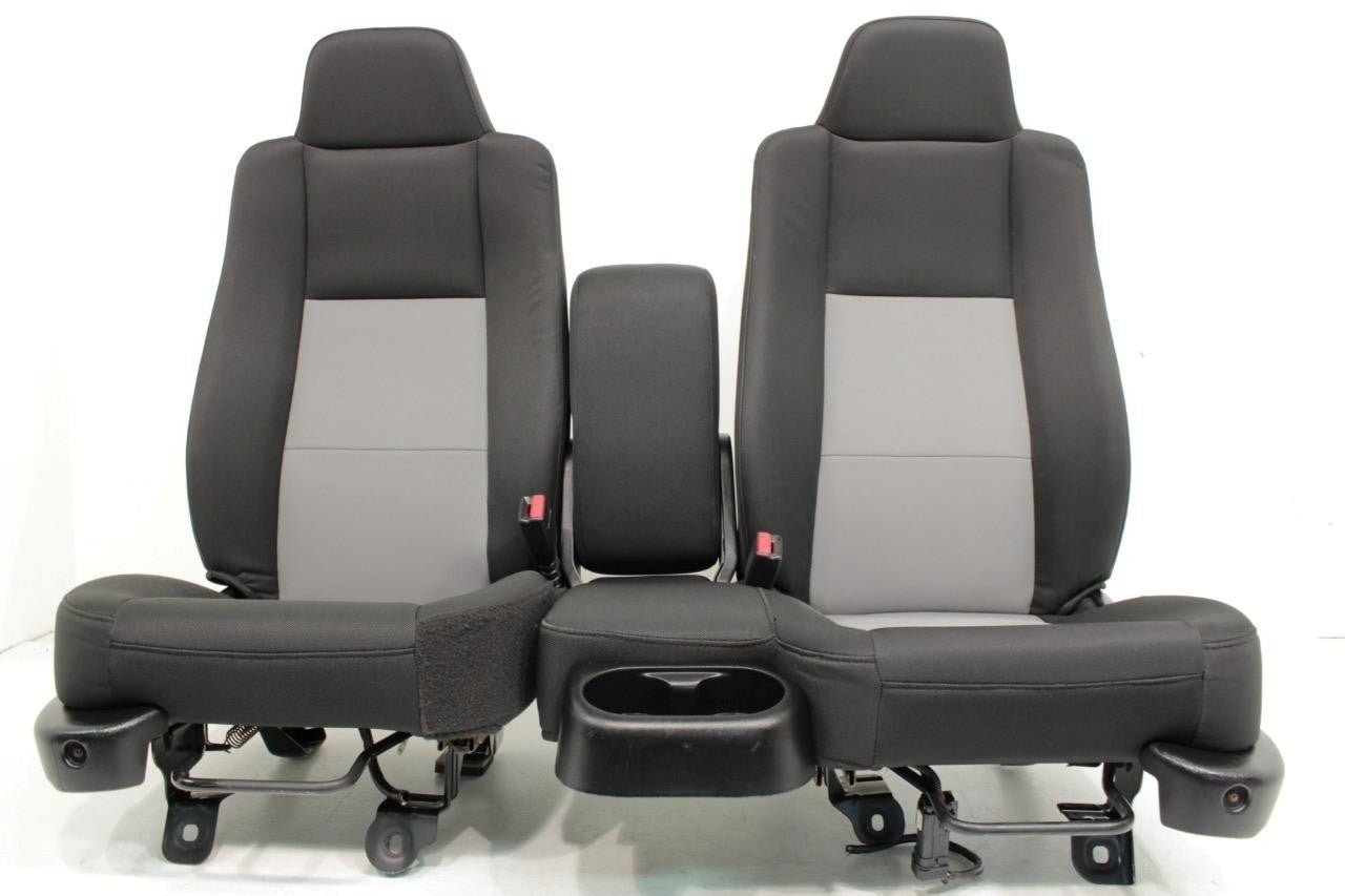 1998 - 2009 Ford Ranger Seats, 60-40 Split Bench, Black Gray Cloth, Extended Cab