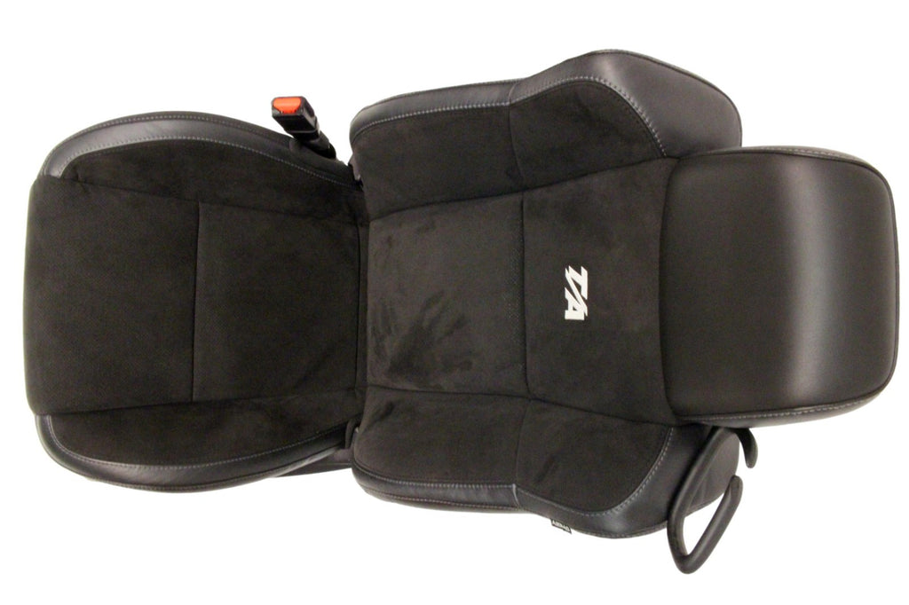 2008 - 2023 Dodge Challenger Front Seats,  Black Leather Suede w/ T/A Embroidery