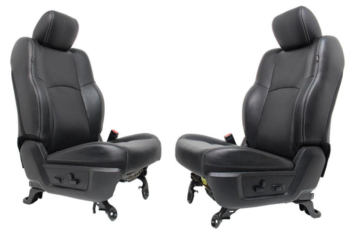 2009 - 2018 Ram Seats Set, Laramie Crew Black Leather w/ Heating & Ventilation