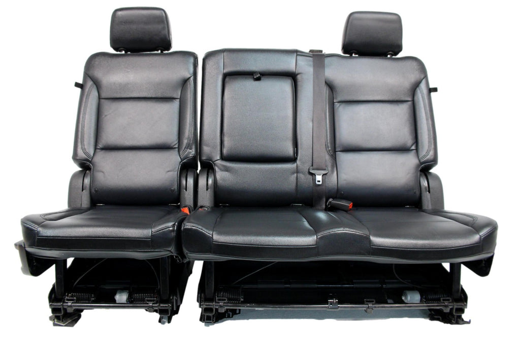 2021 – 2025 Chevy Suburban Tahoe 2nd Row Bench Seat, LT Black Leather w/ Armrest