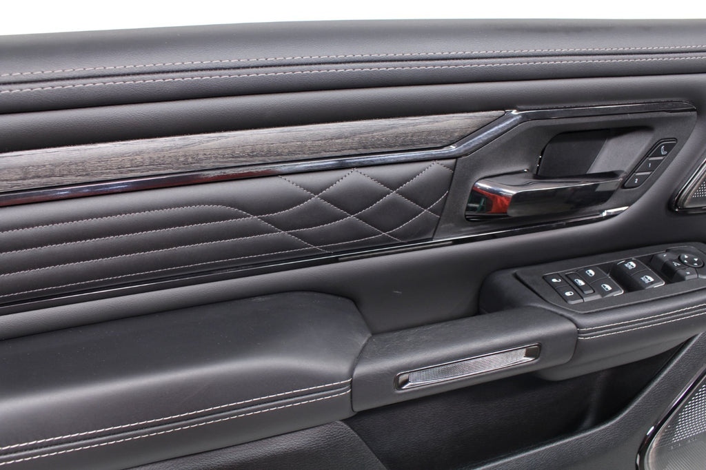 2019-2026 Ram 1500 Door Panels, Crew Cab Limited Black Quilted Leather, 0 MILES