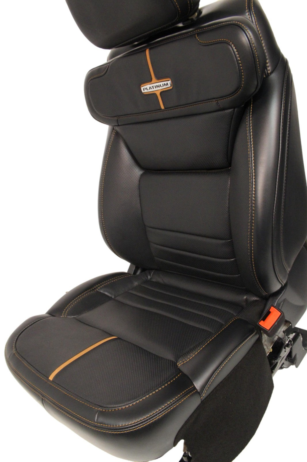 2023 + Ford Super Duty Platinum Front Seats, Black Leather Max Recline Massaging